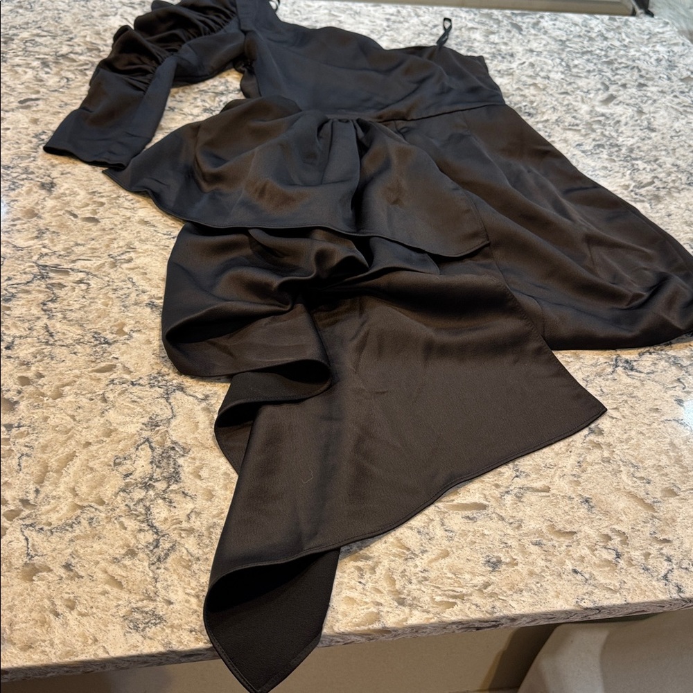 Katie May Baddest Black One Shoulder Cocktail Mini Dress XS - Picture 11 of 11